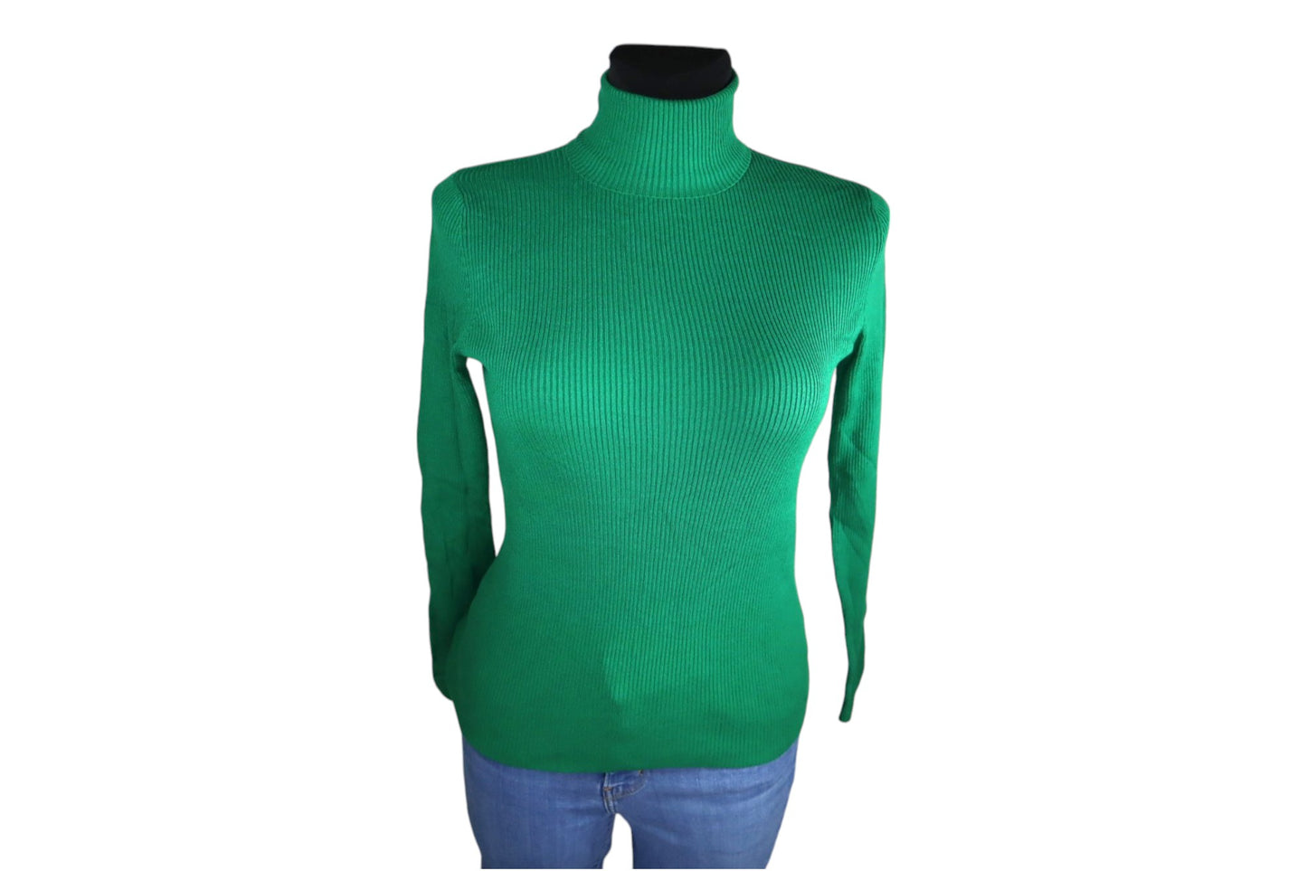 Zelený přiléhavý rolák