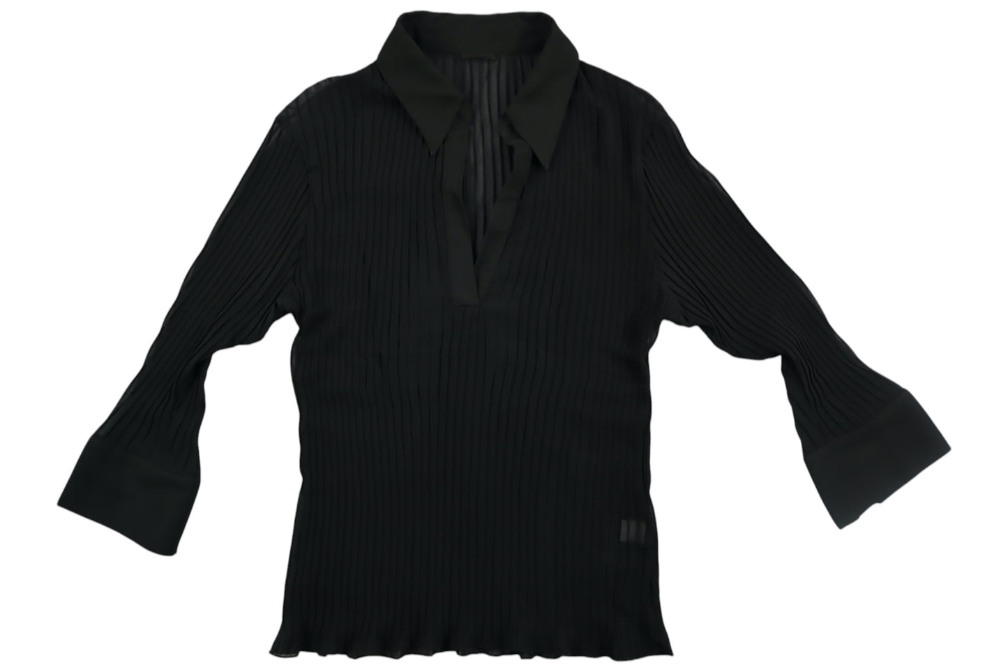 Průsvitné tričko s límečkem