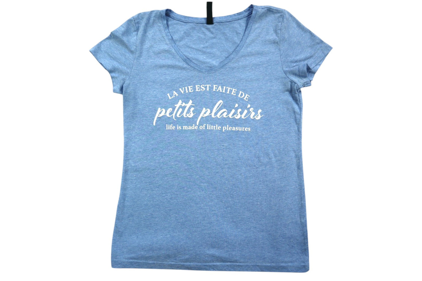 Modré tričko s potiskem