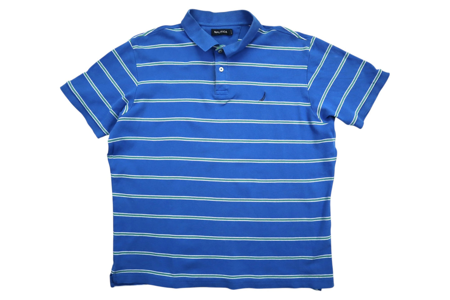 Modré pruhované polo