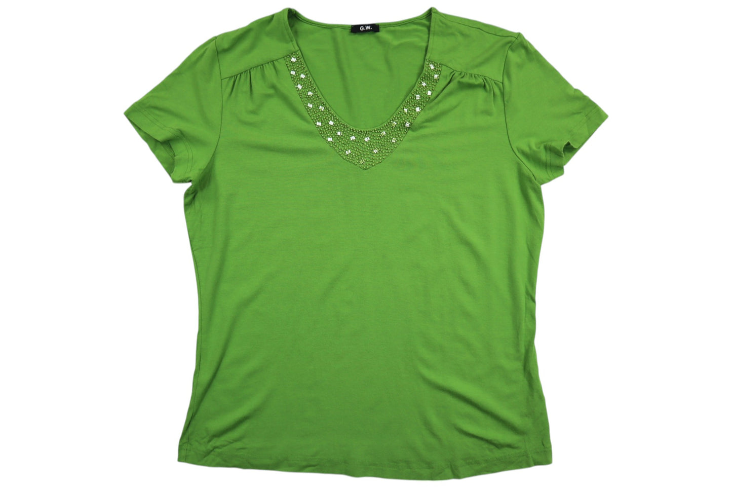 Zelené tričko s kamínky