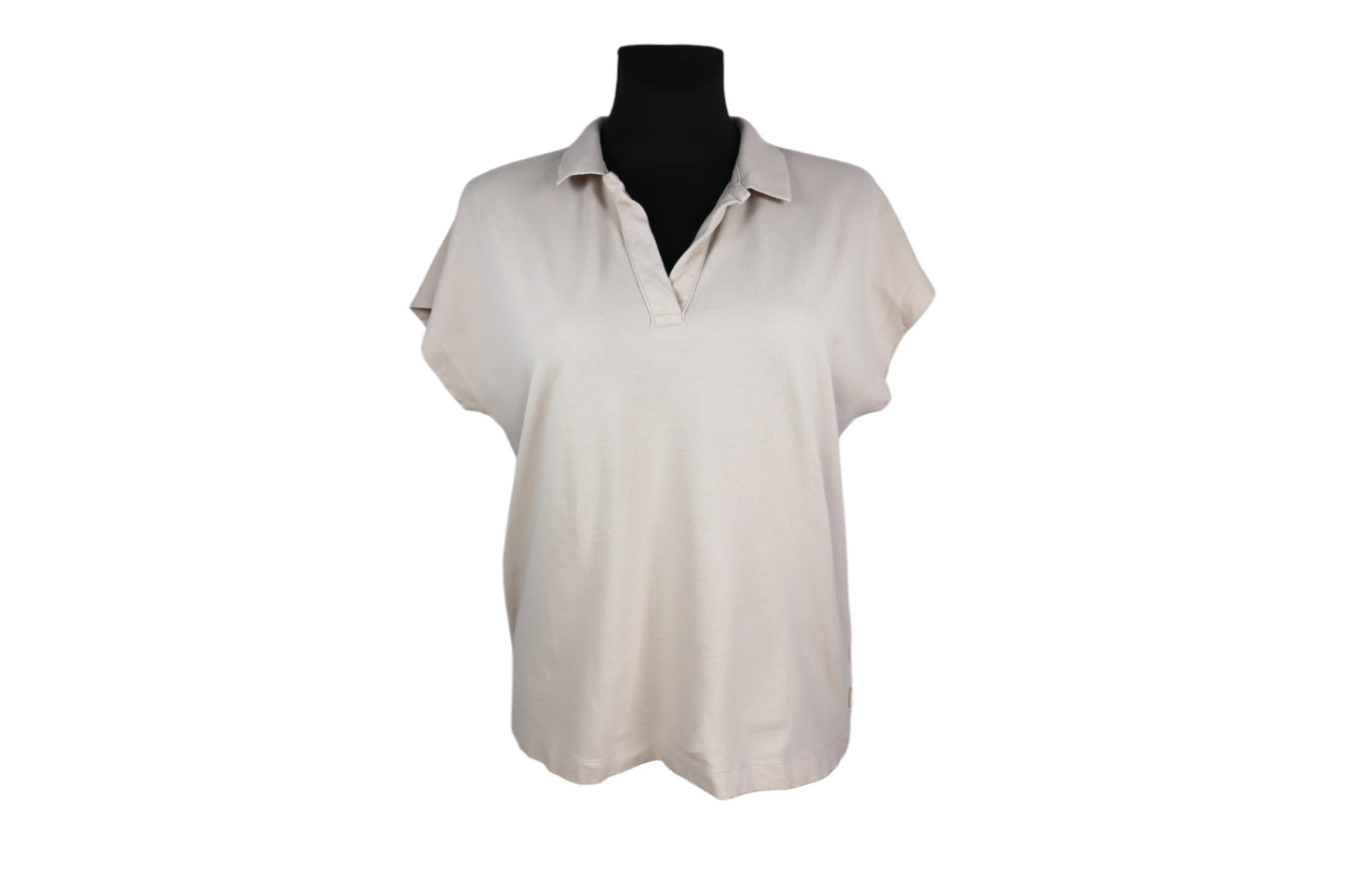 Béžové tričko s límečkem