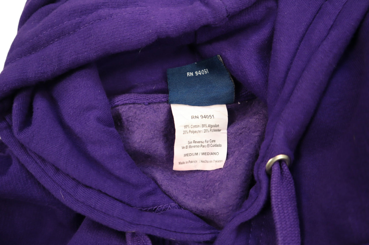 Fialová mikina s kapucí