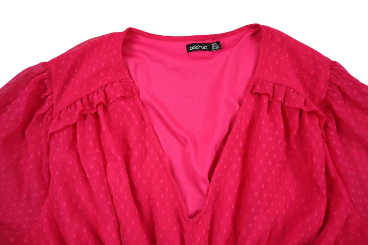 Růžový volánkový top