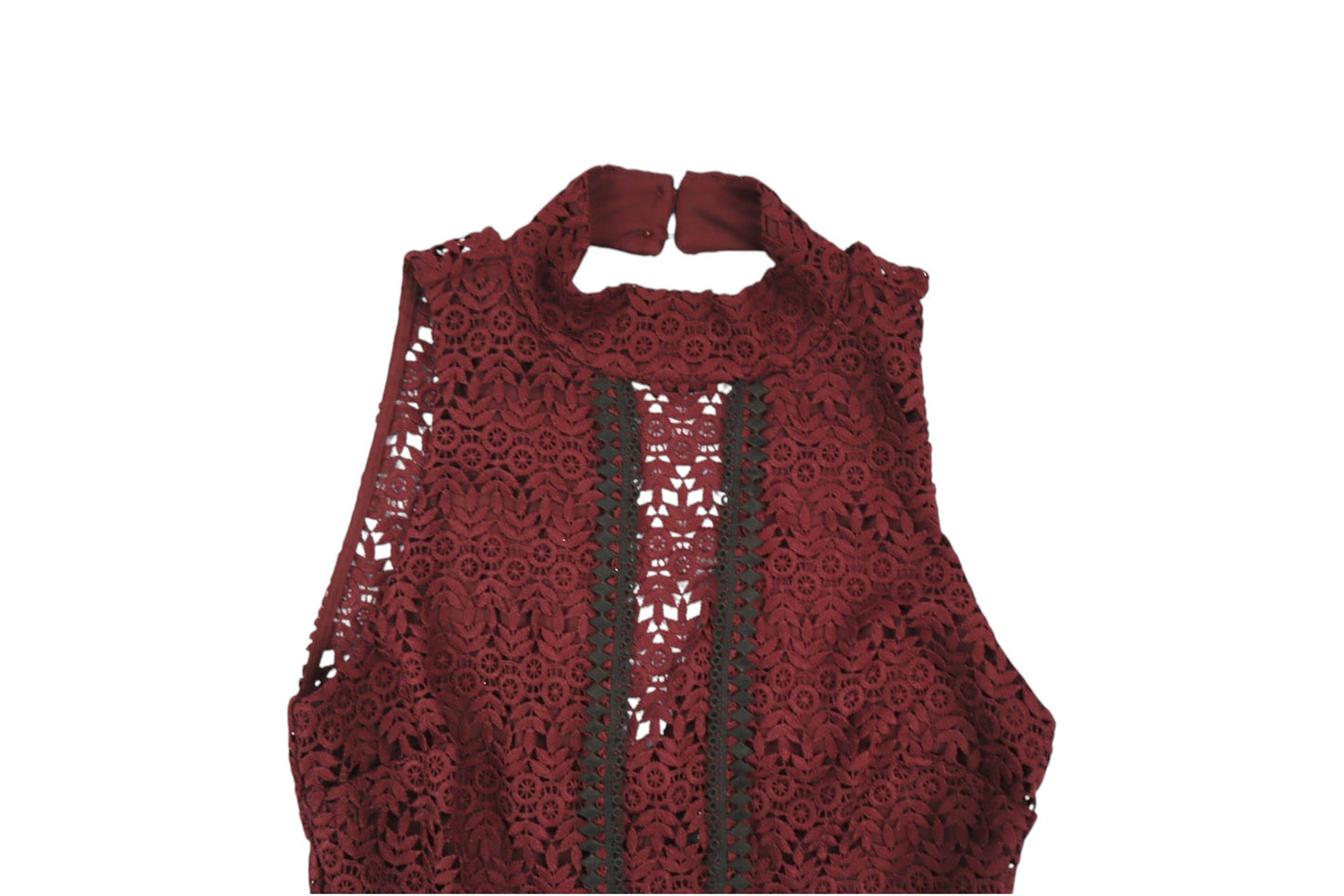 Rudé šaty bez rukávu