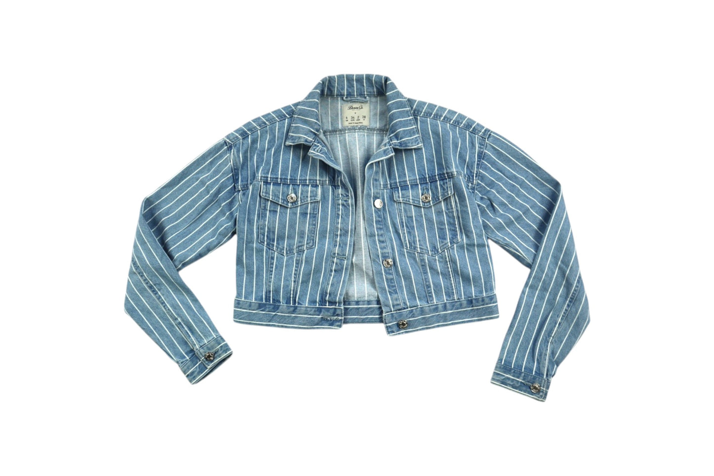 Džínová crop bunda