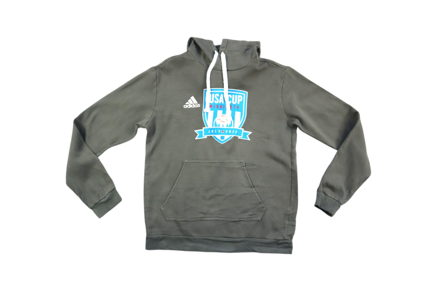 Šedá mikina s kapucí