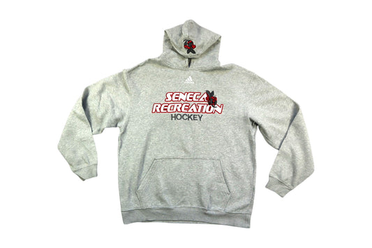 Šedá mikina s kapucí