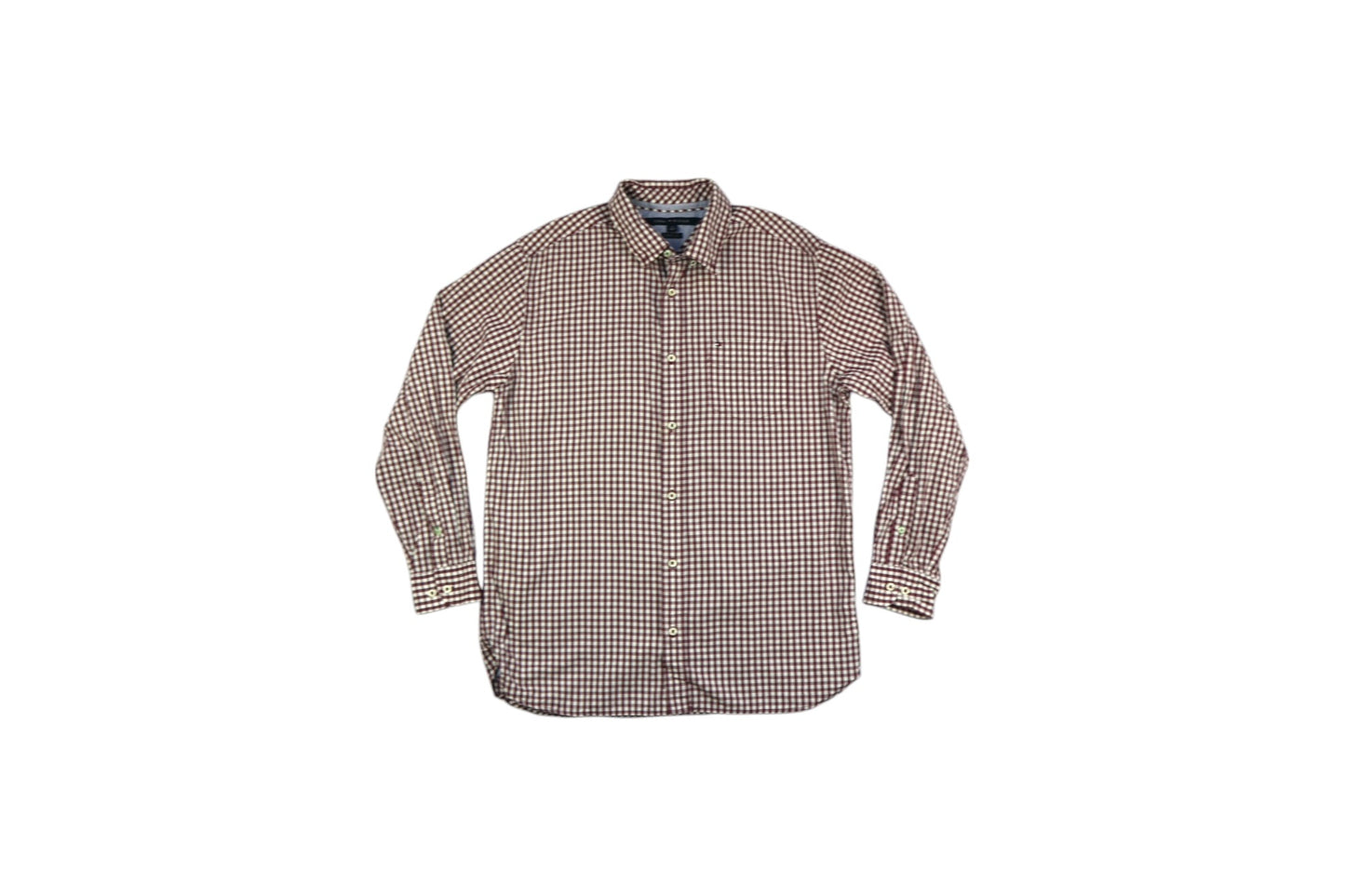 Červená kostkovaná košile