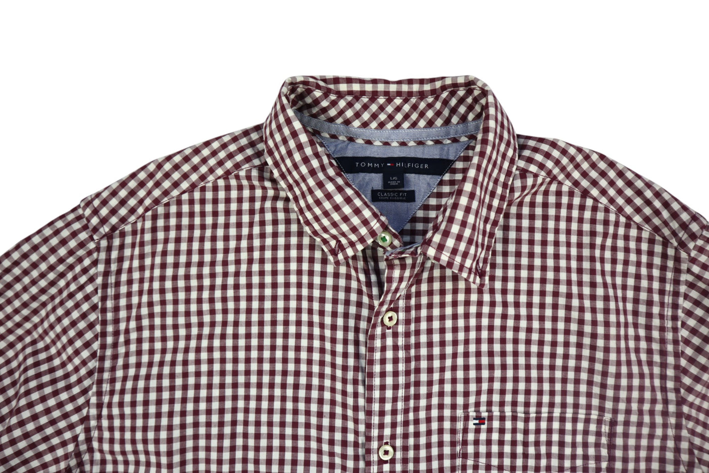 Červená kostkovaná košile