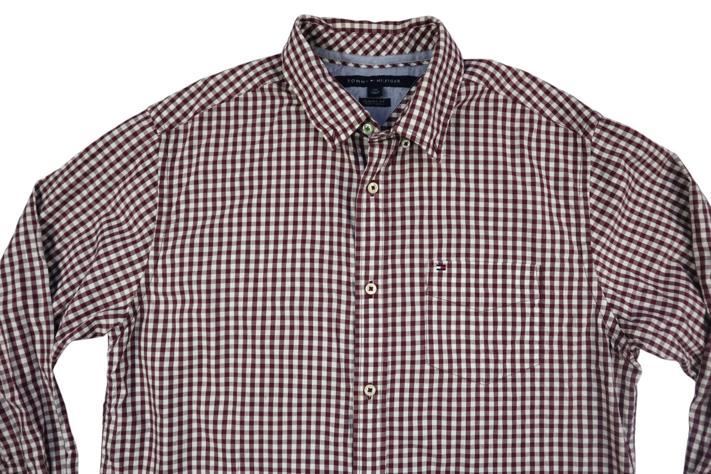 Červená kostkovaná košile