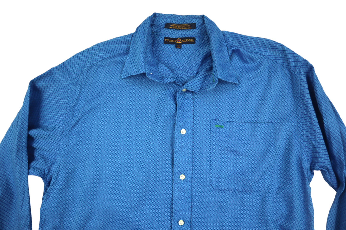 Modrá košile s jemným vzorem