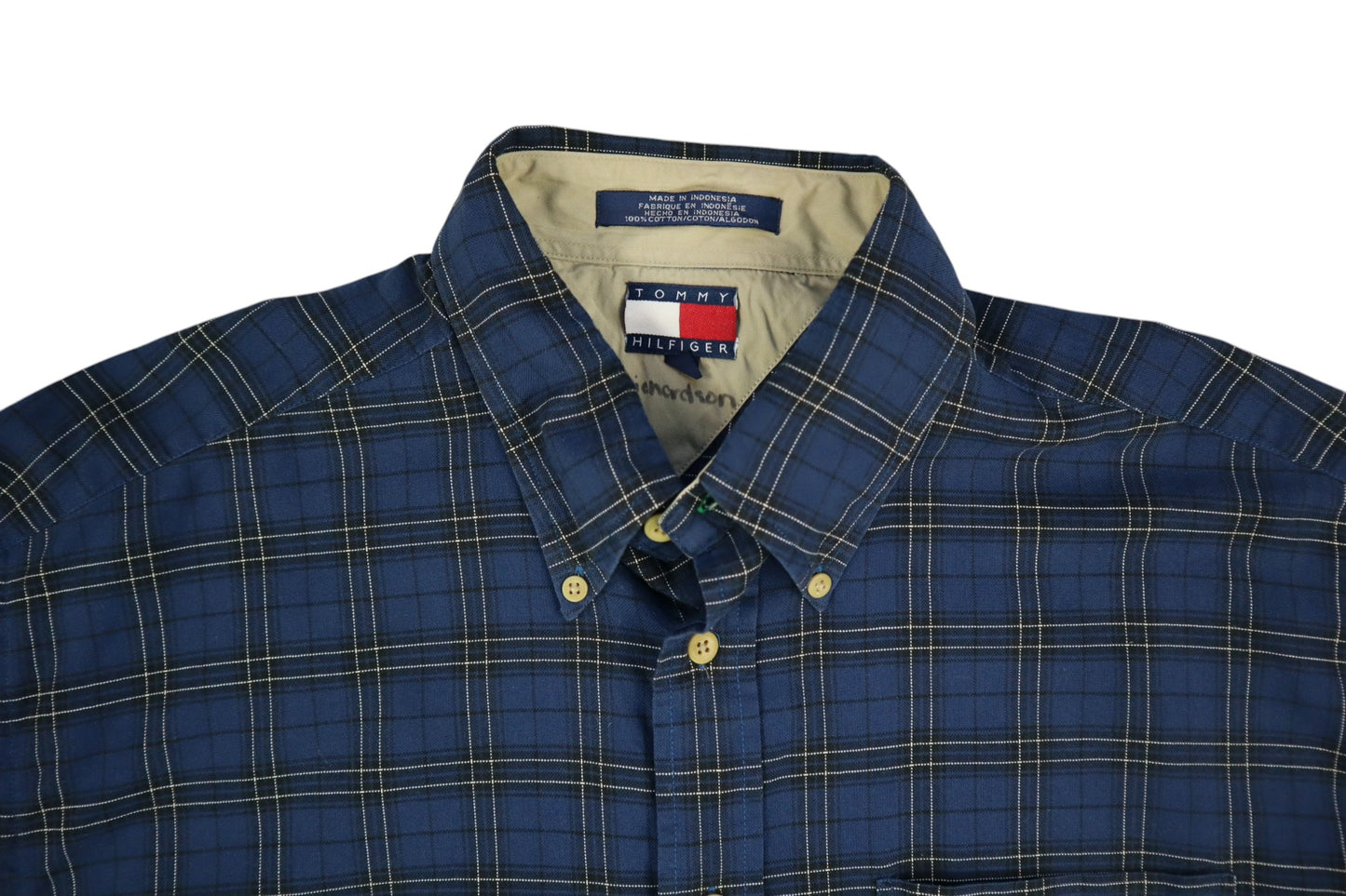 Modrá kostkovaná košile