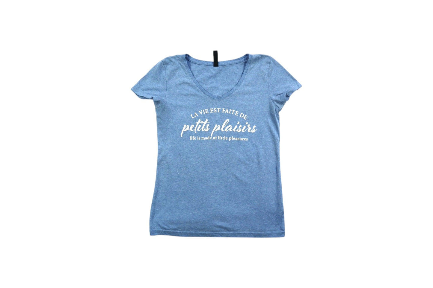 Modré tričko s potiskem