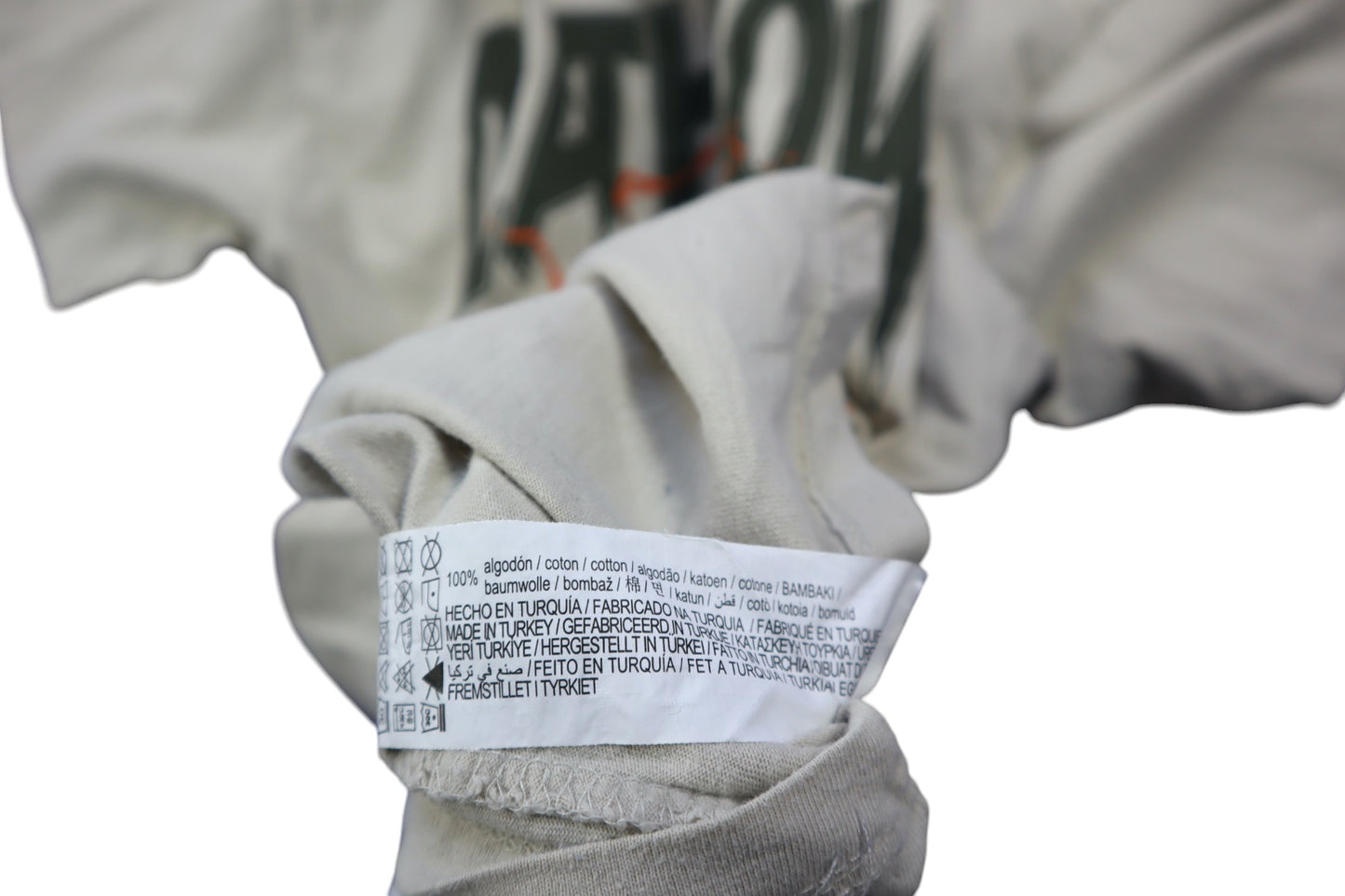 Béžové tričko s potiskem