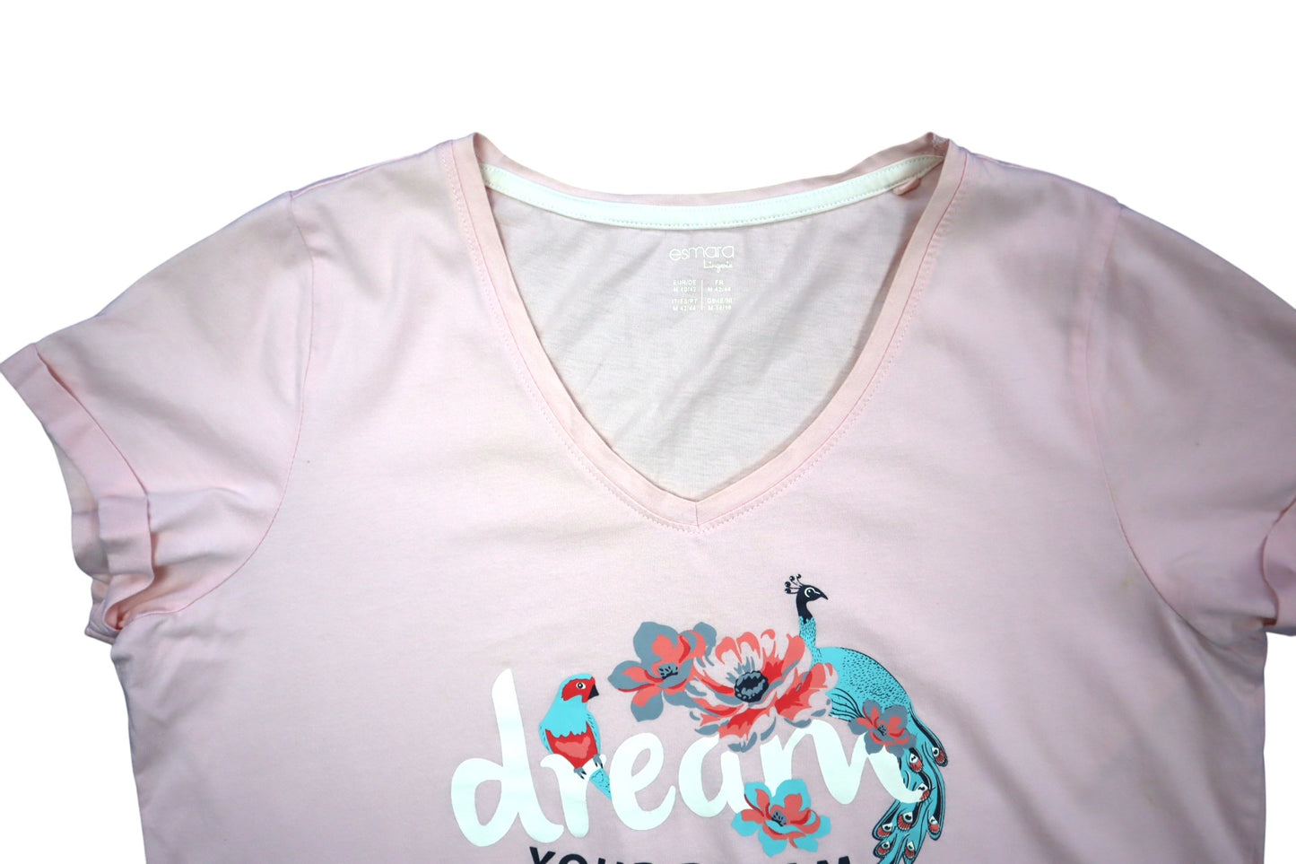 Růžové tričko s potiskem