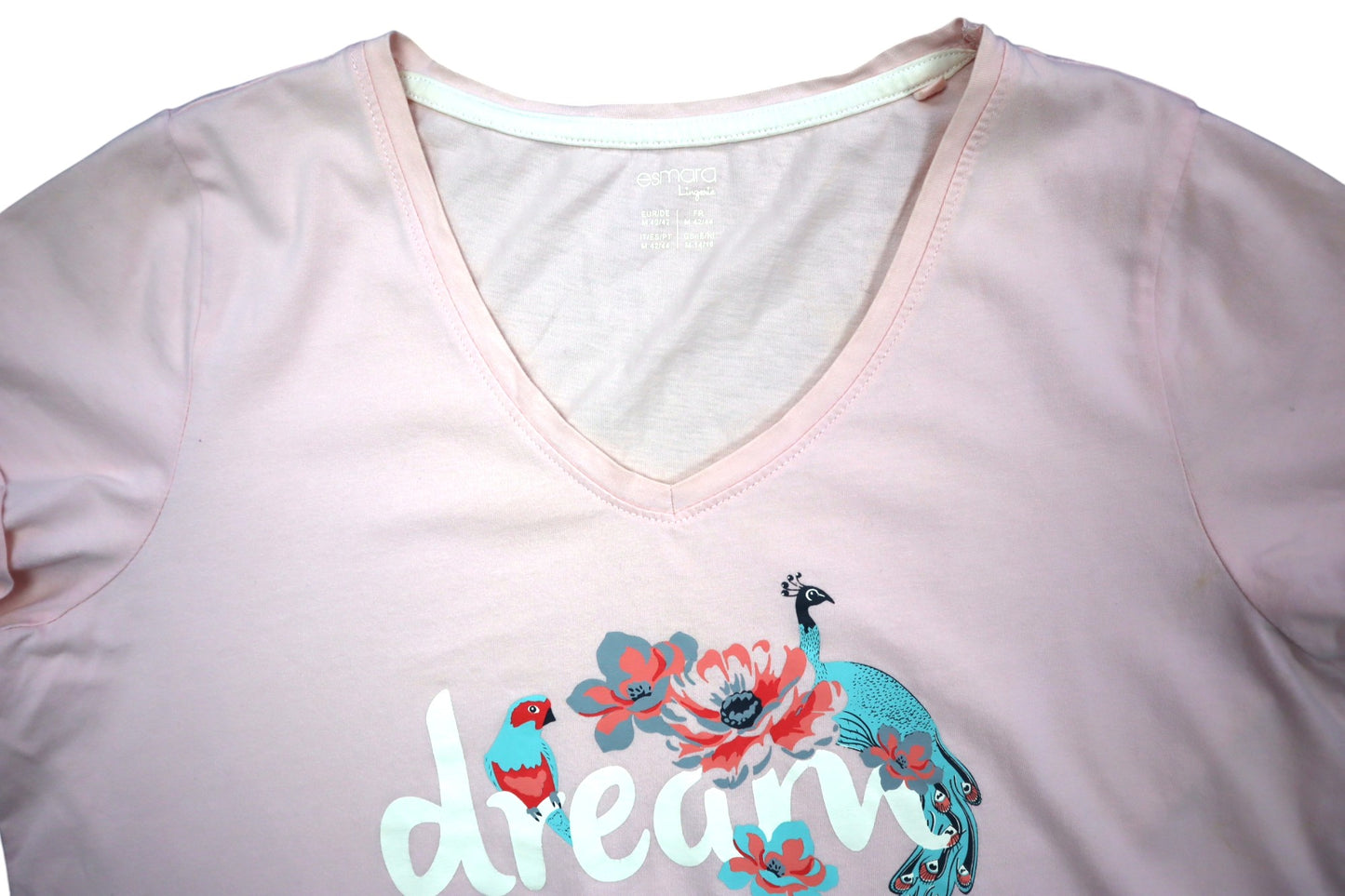 Růžové tričko s potiskem