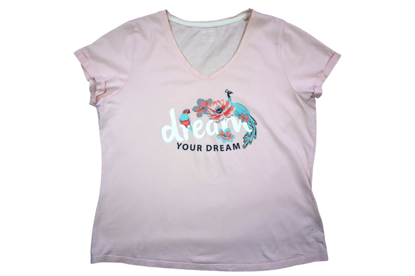 Růžové tričko s potiskem