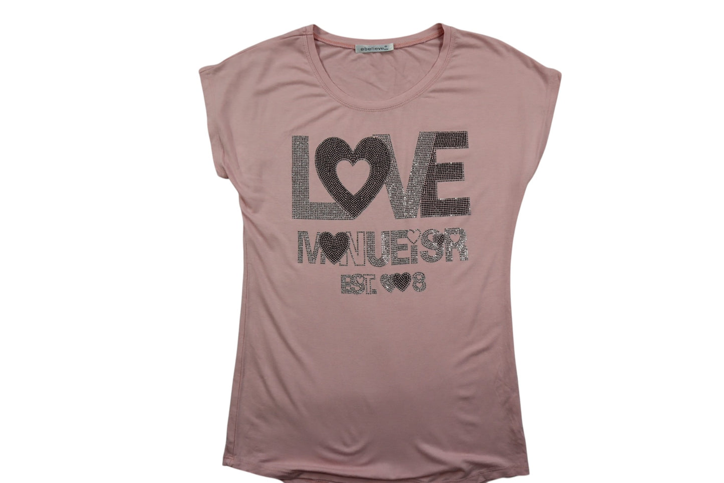Růžové tričko s kamínky