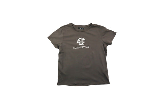 Hnědé tričko s potiskem