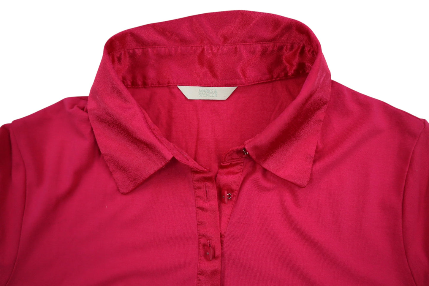 Fuchsiové tričko s límečkem