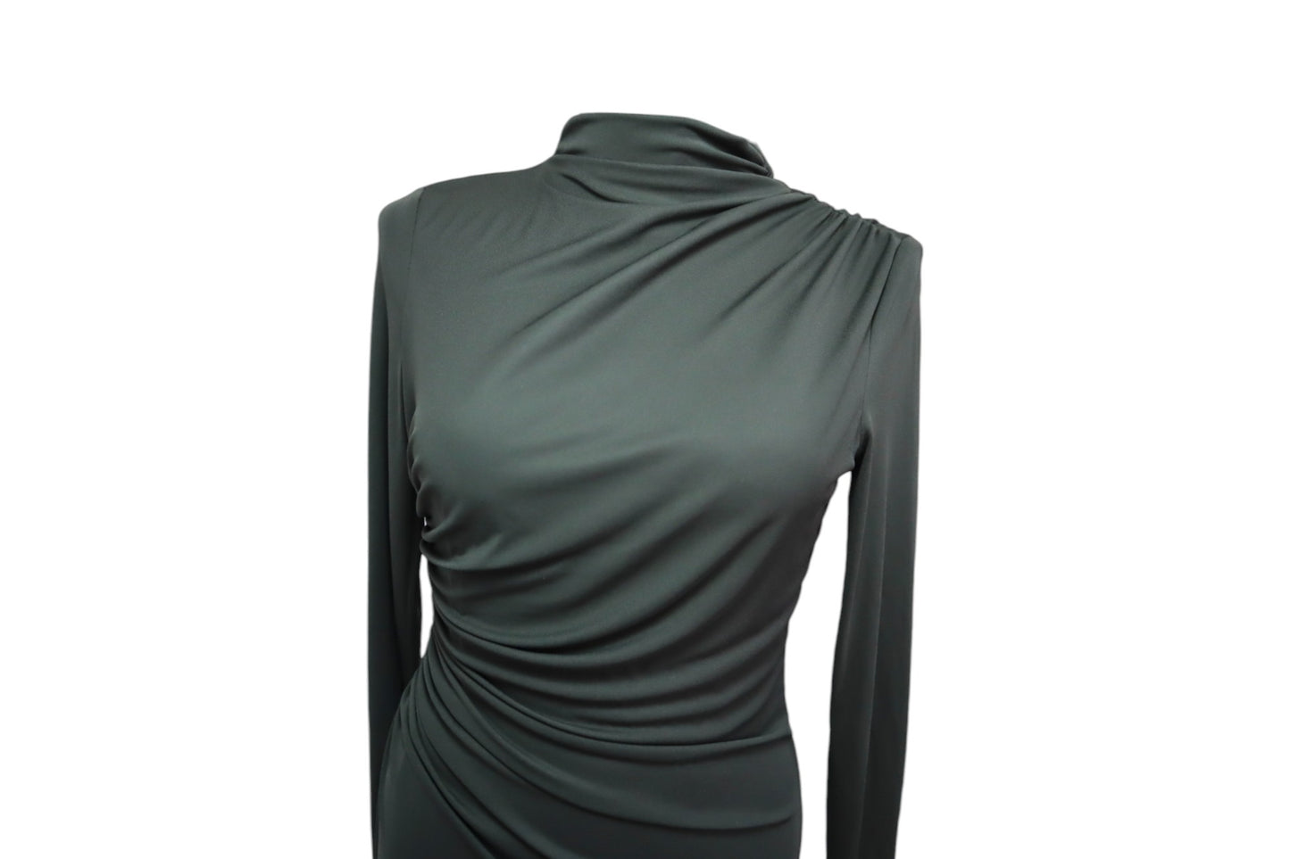 Khaki společenské šaty