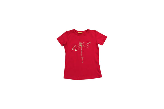 Růžové tričko s potiskem