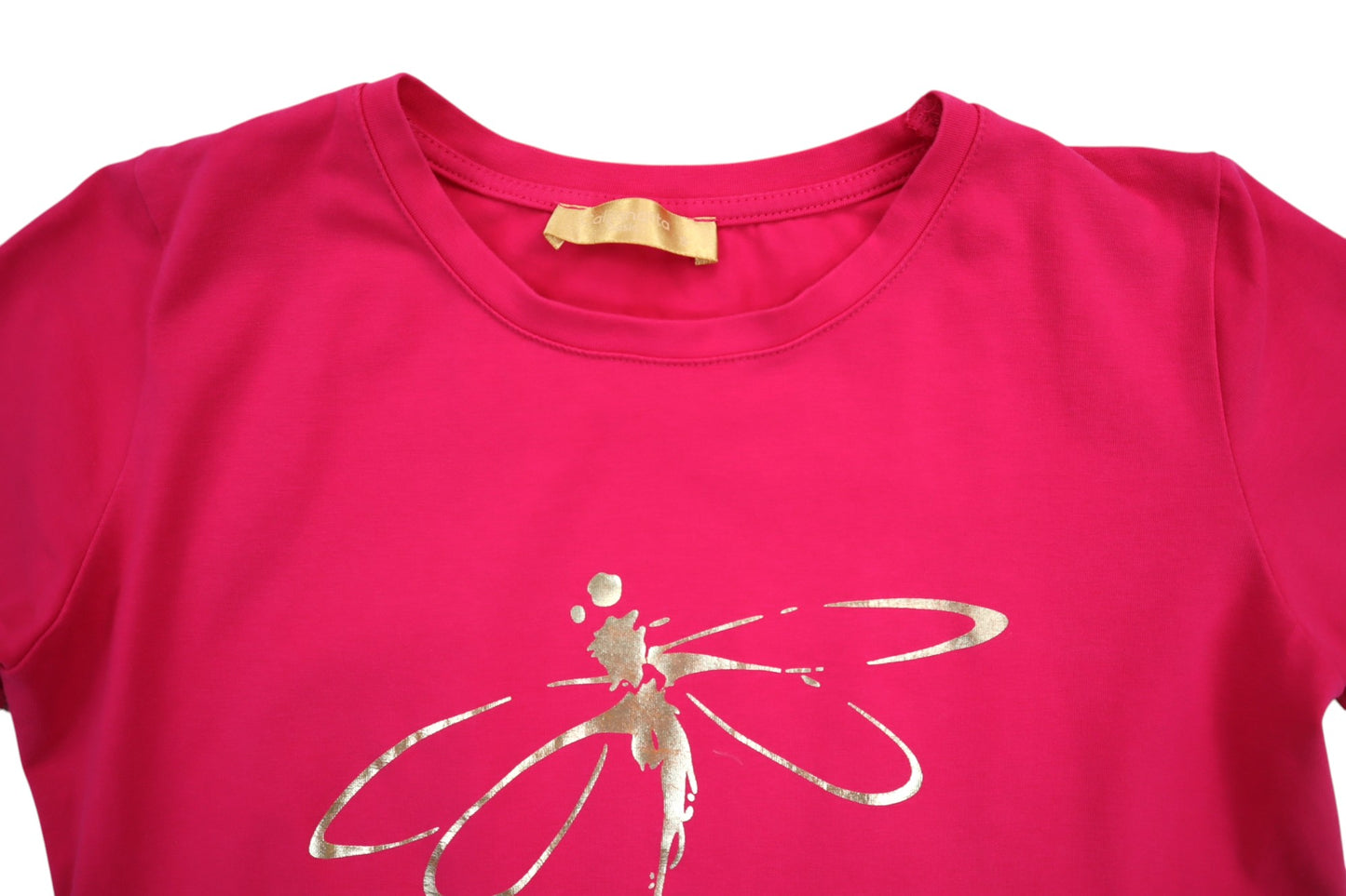 Růžové tričko s potiskem