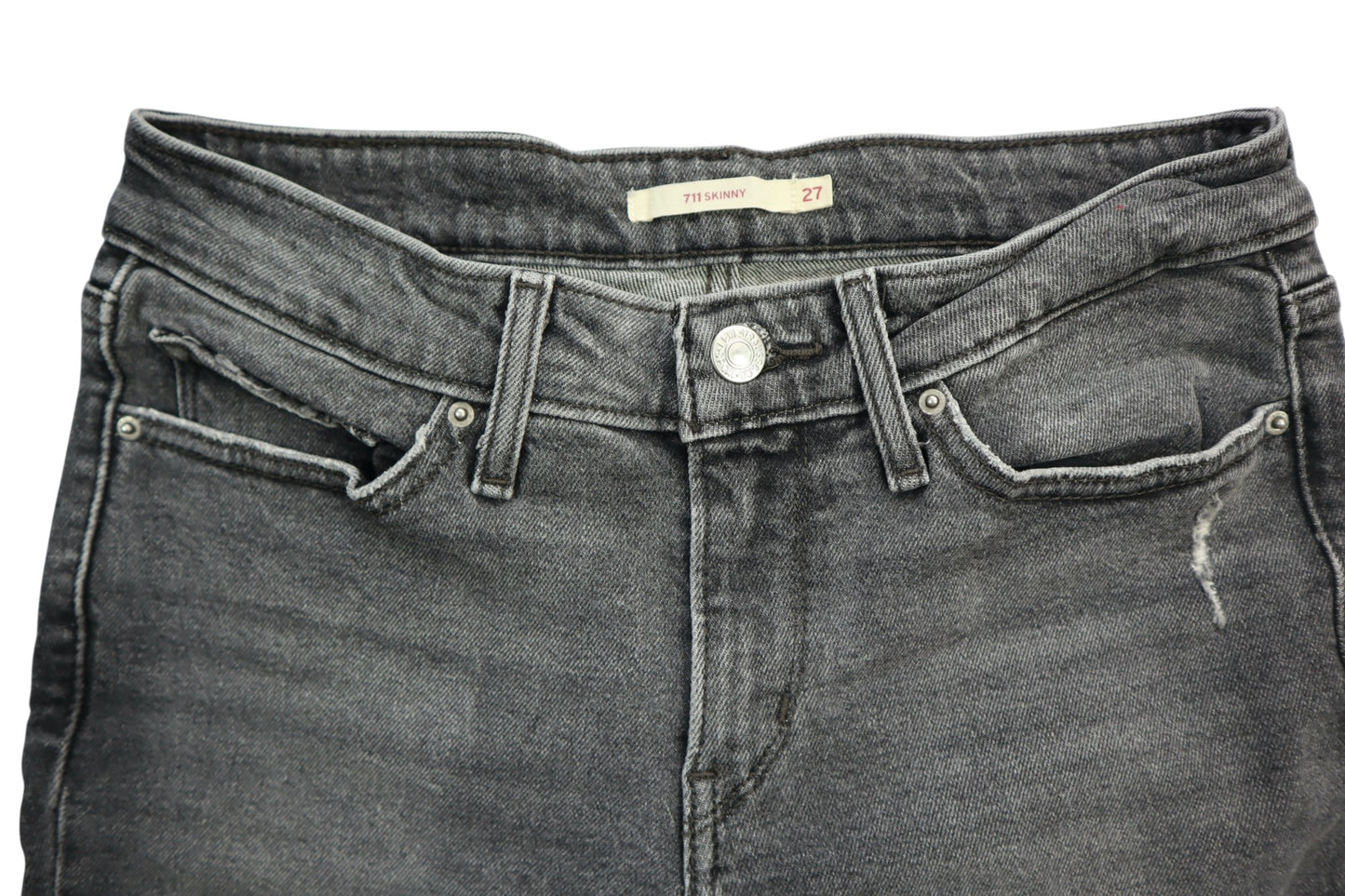 Šedé džínové kraťasy