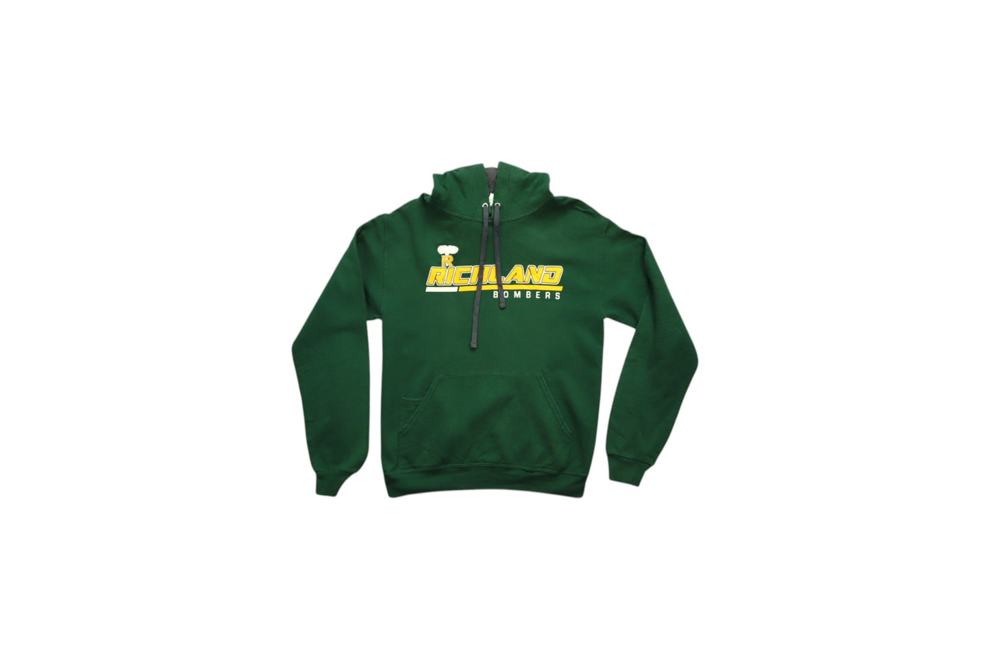 Zelená mikina s kapucí