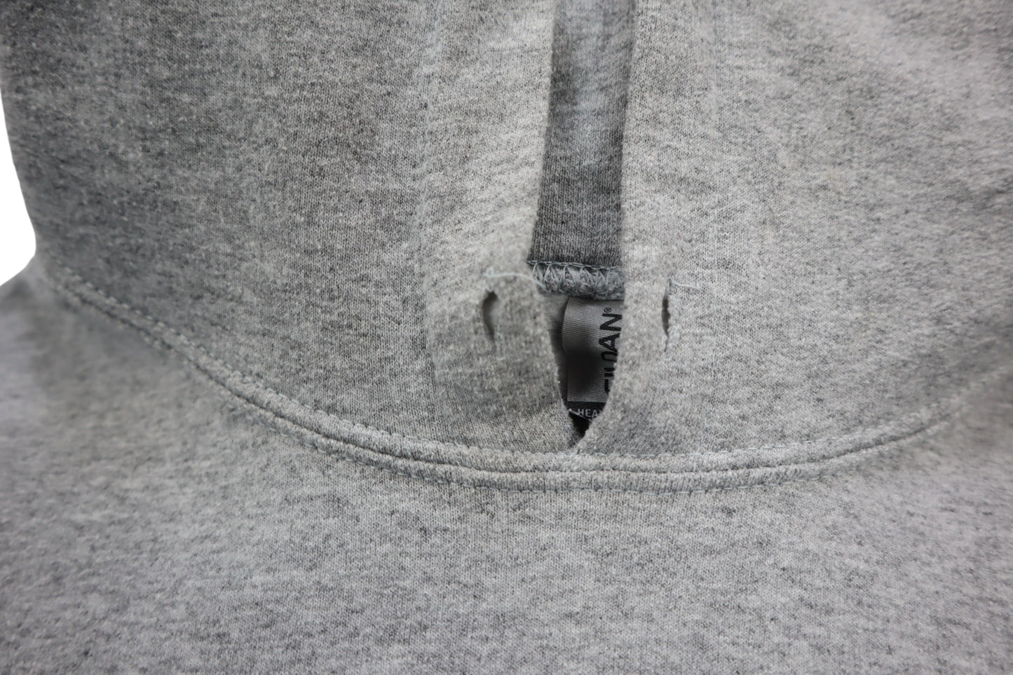 Šedá mikina bez tkaniček