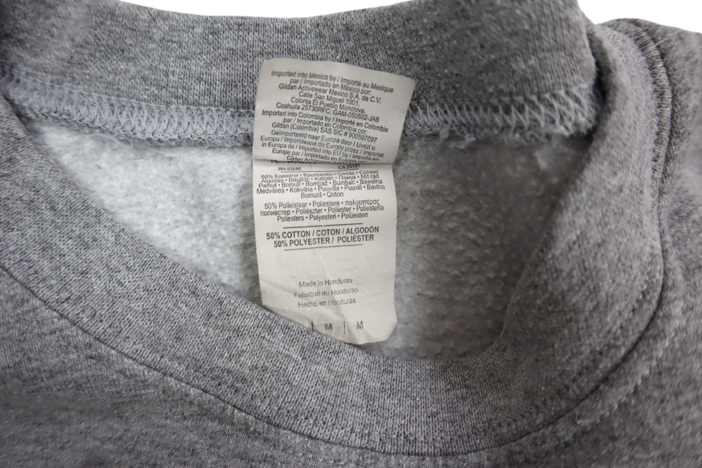 Šedá mikina bez kapuce