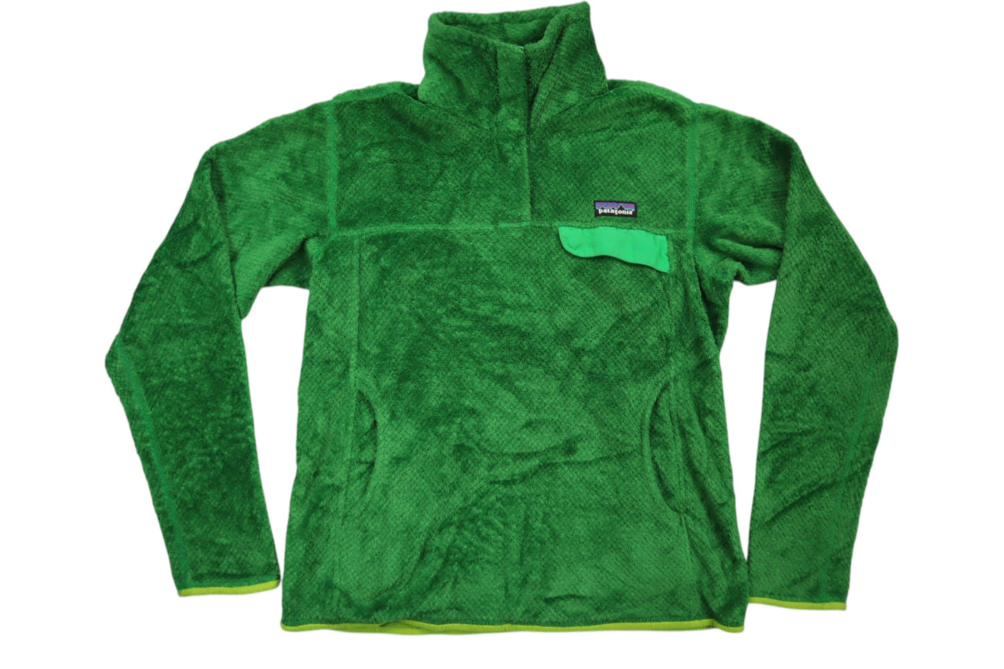 Zelená huňatá mikina