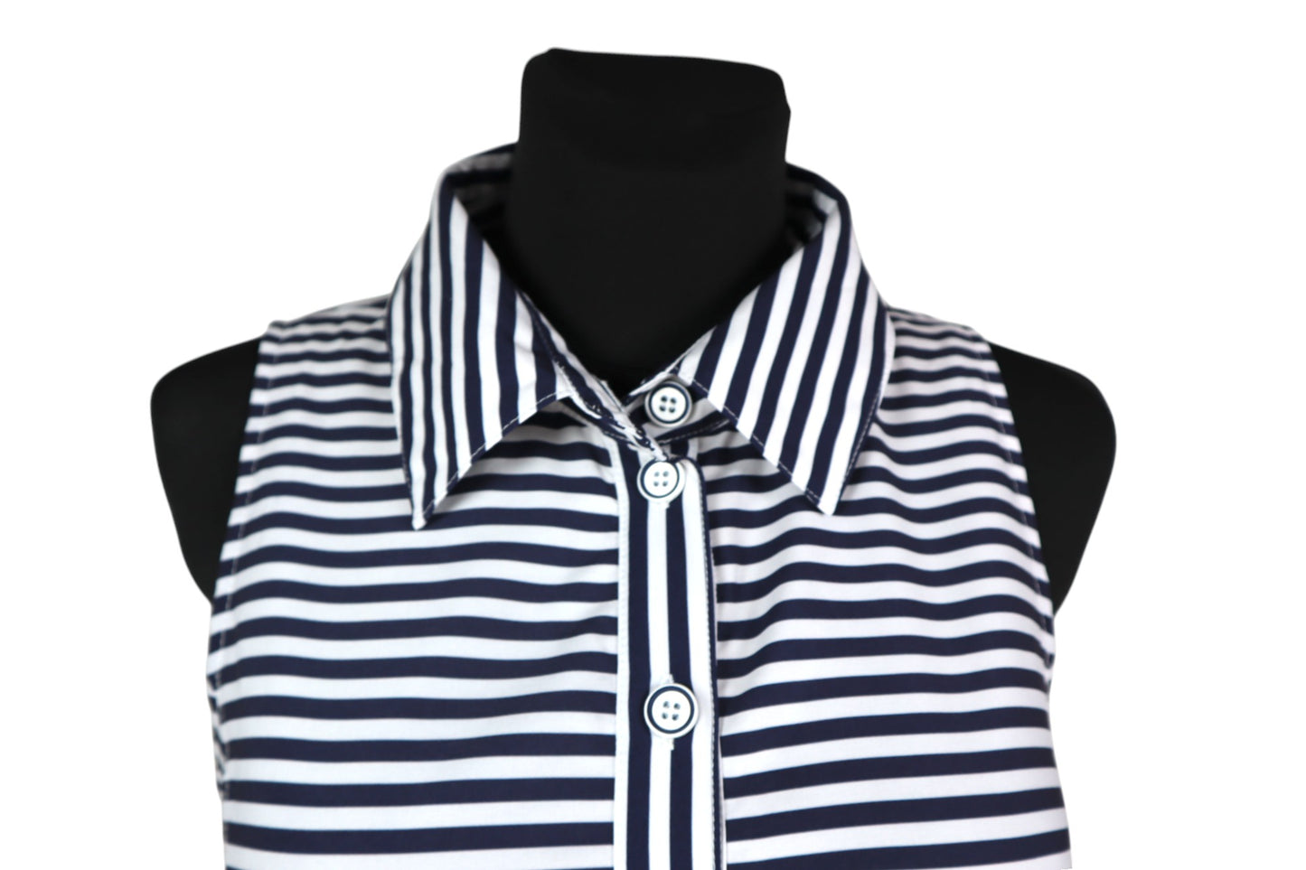 Pruhované šaty s límečkem