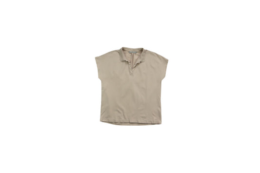 Béžové tričko s límečkem