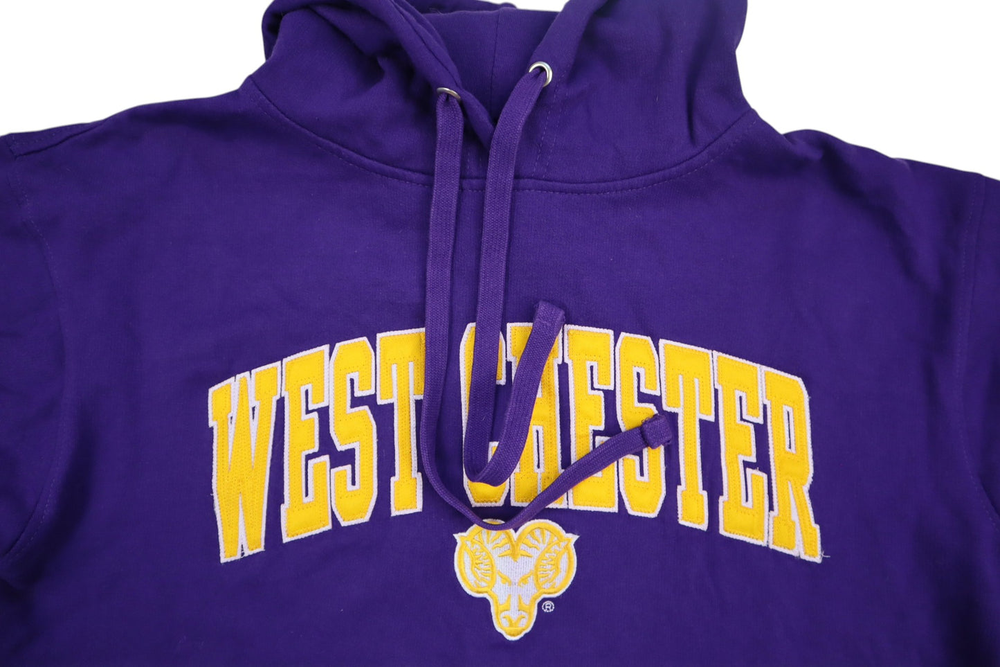 Fialová mikina s kapucí