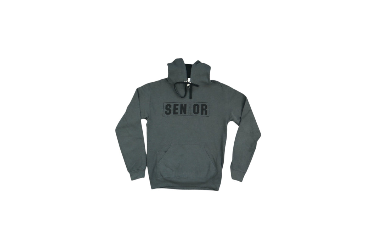 Šedá mikina s kapucí