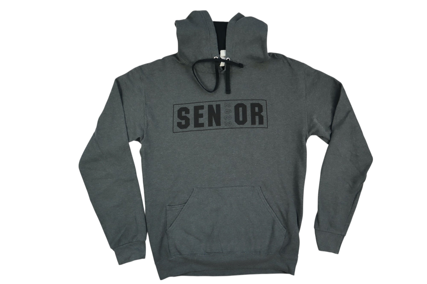 Šedá mikina s kapucí