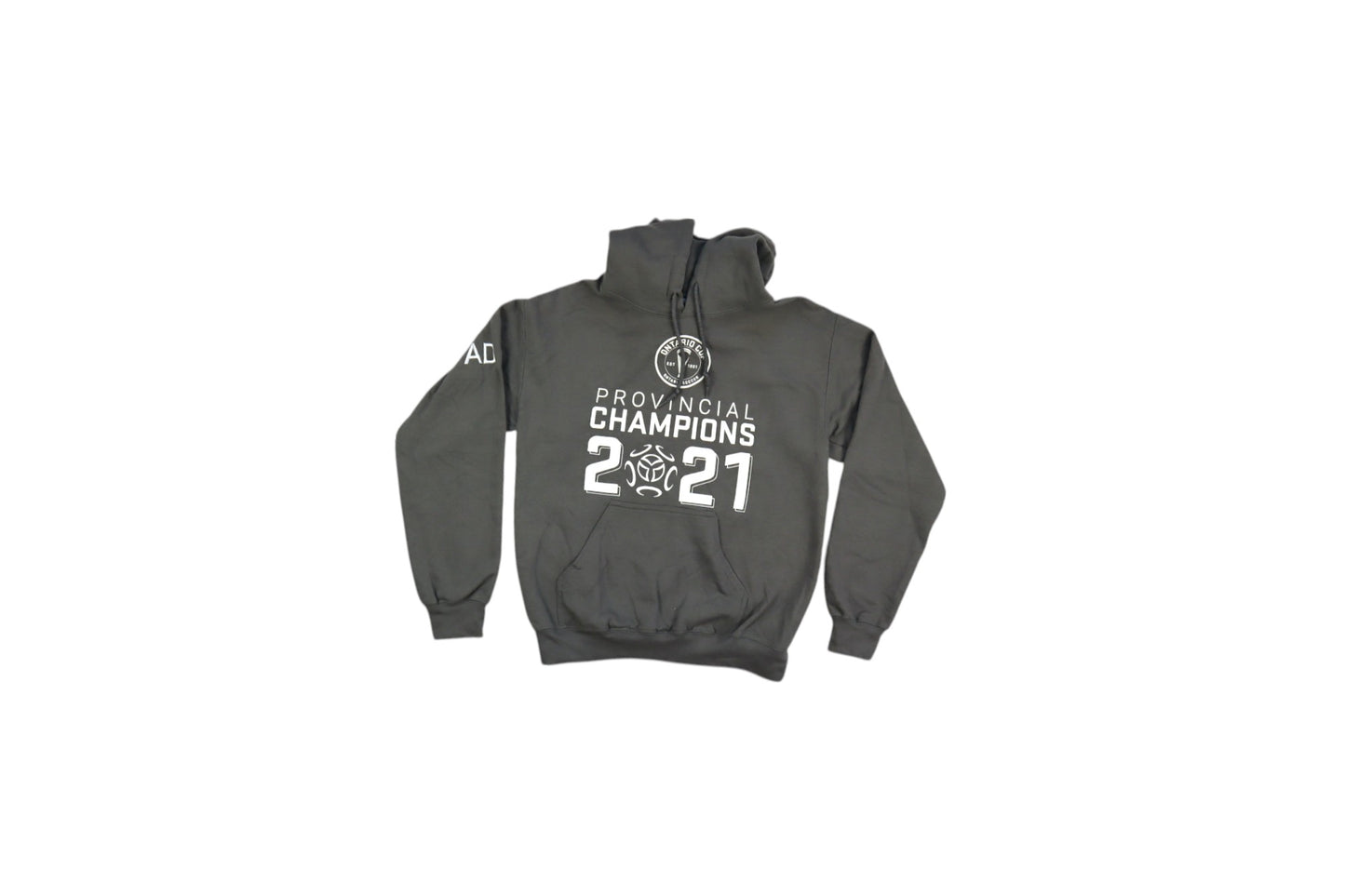 Šedá mikina s kapucí