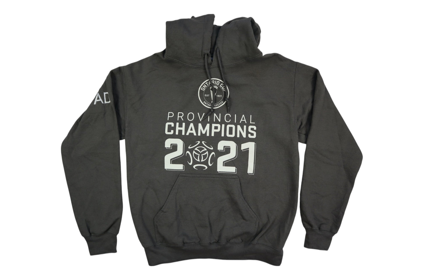 Šedá mikina s kapucí