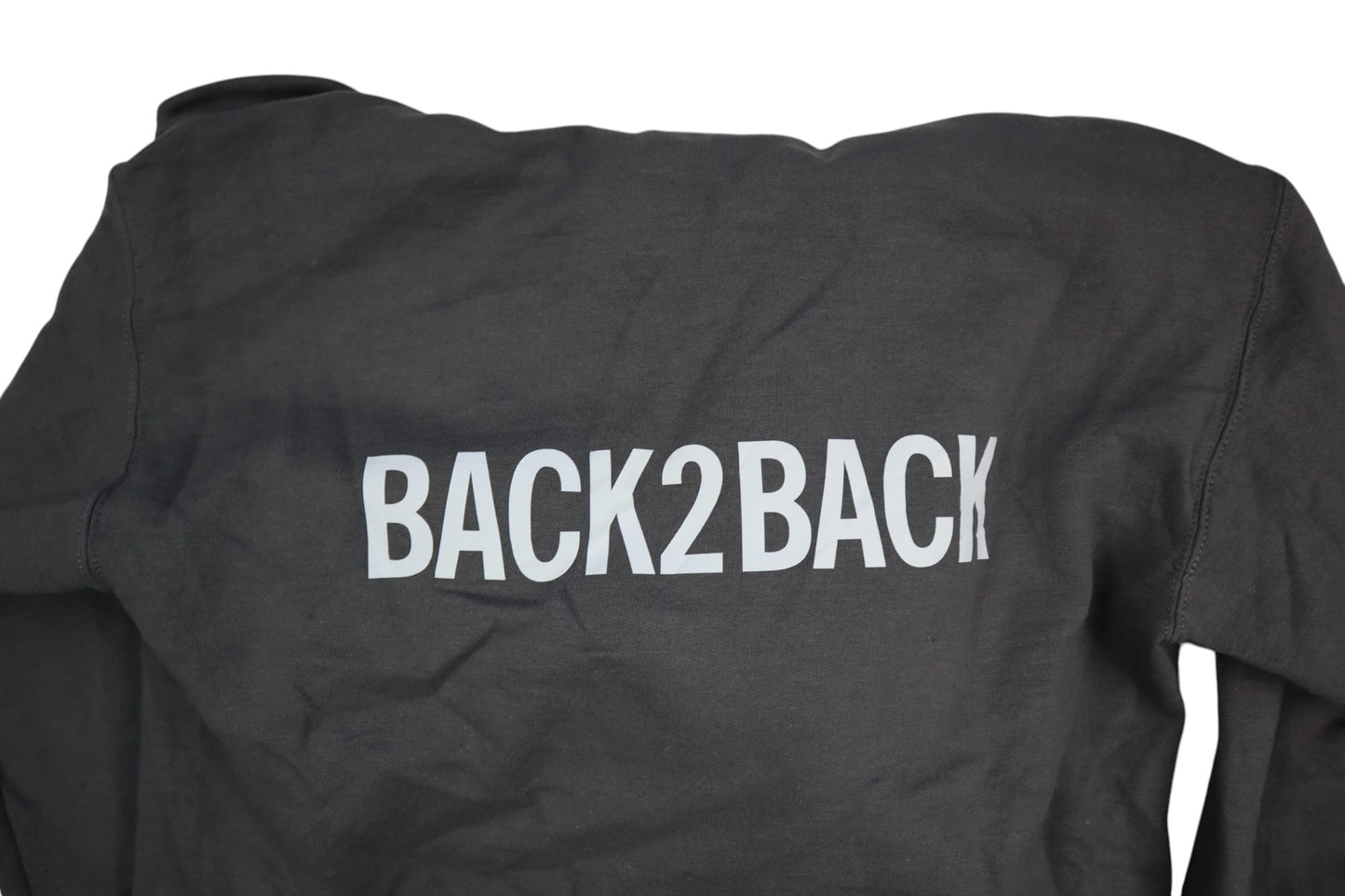 Šedá mikina s kapucí