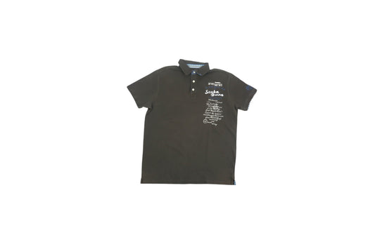 Hnědé polo s výšivkou