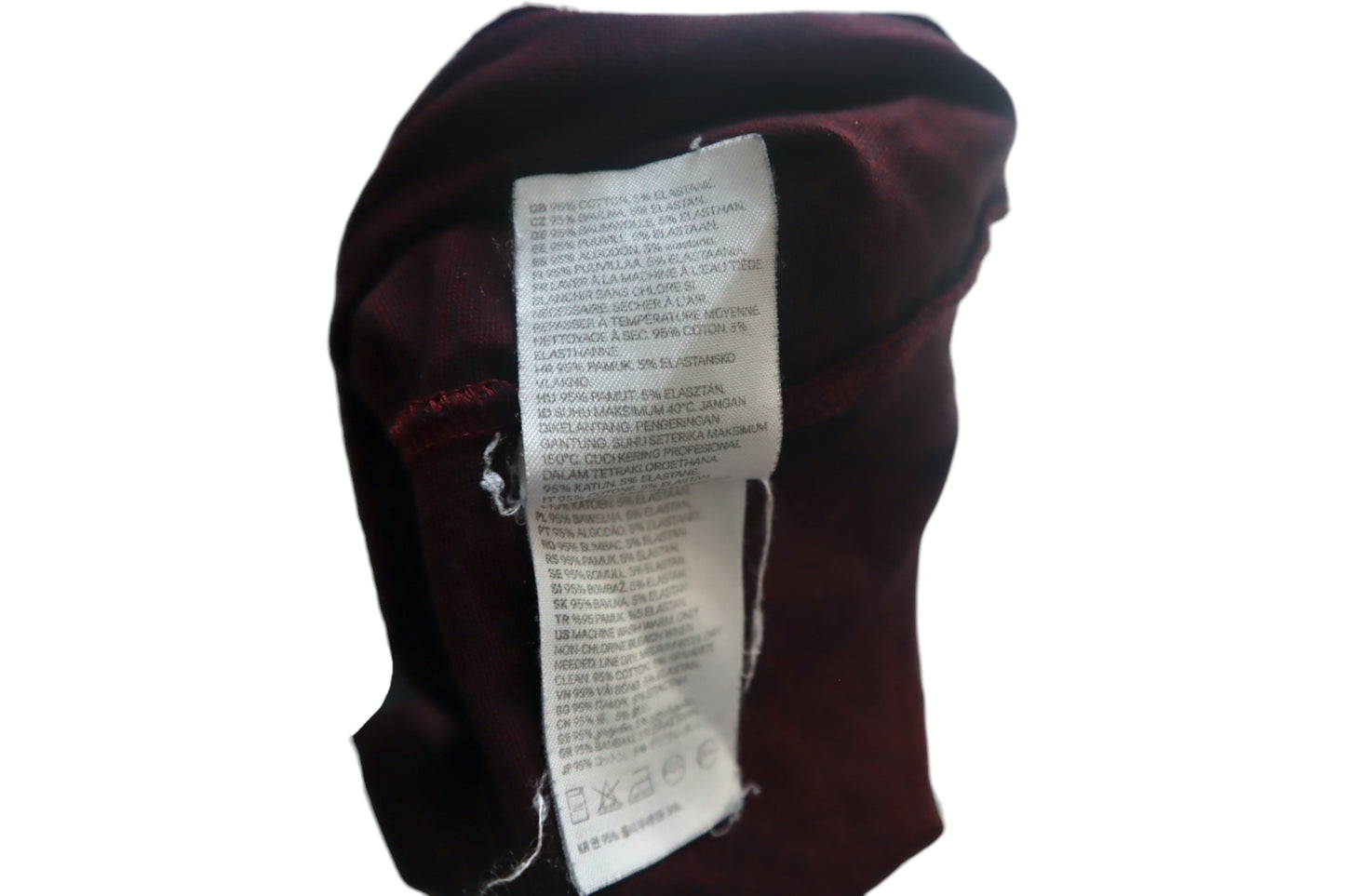 Vínové tričko do V