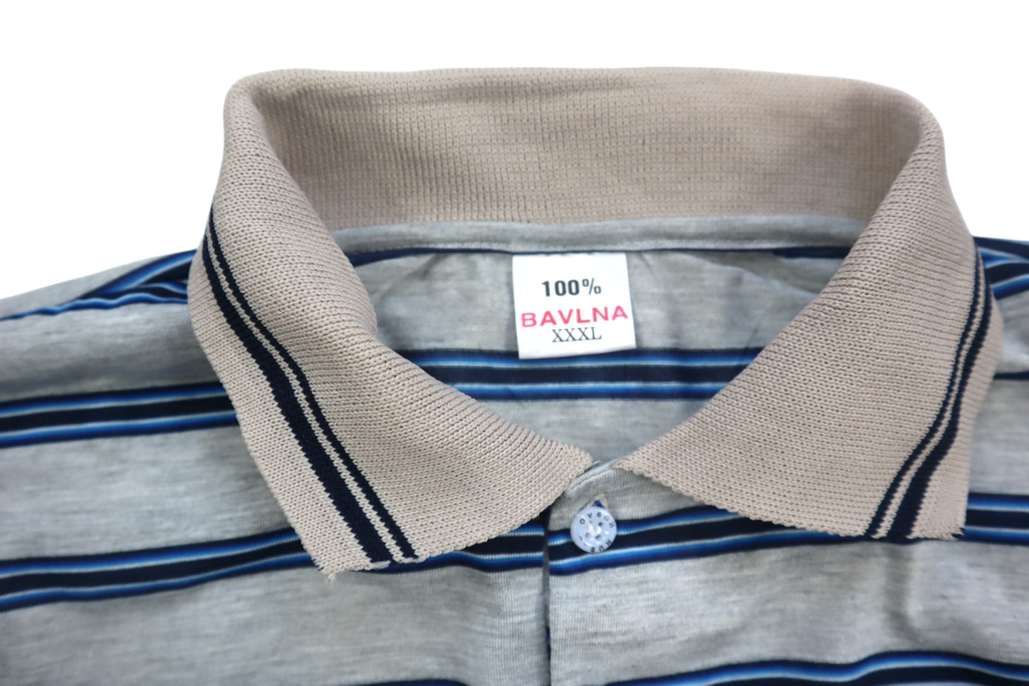 Šedé polo s proužky