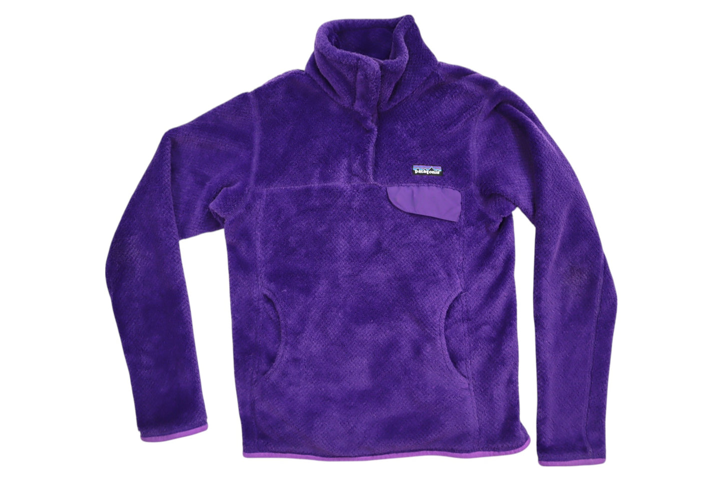 Fialová chlupatá mikina