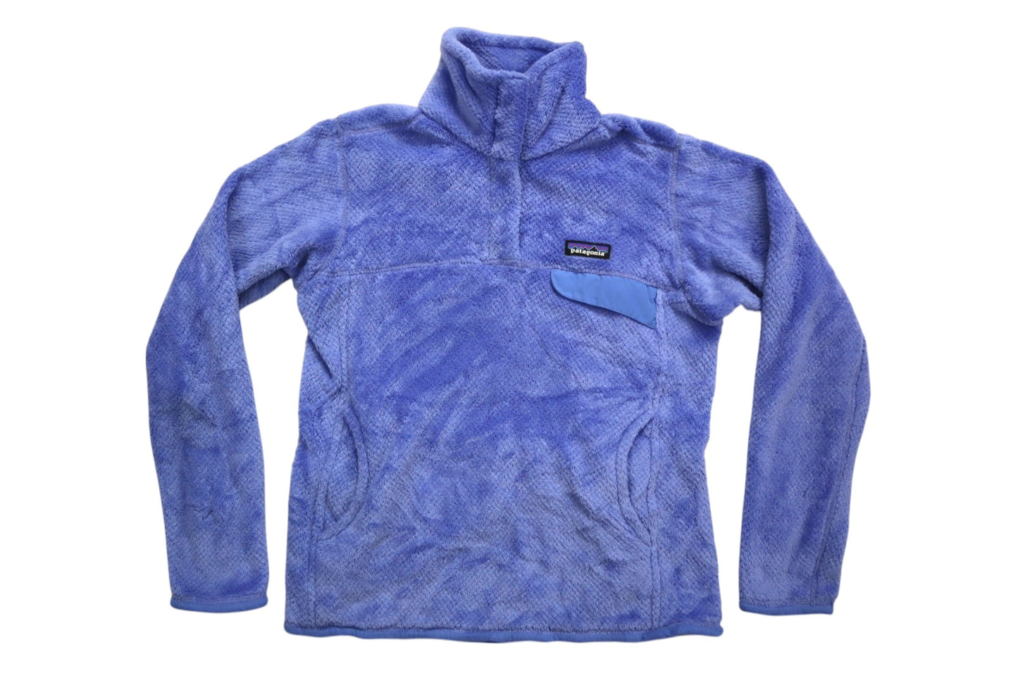 Modrá chlupatá mikina