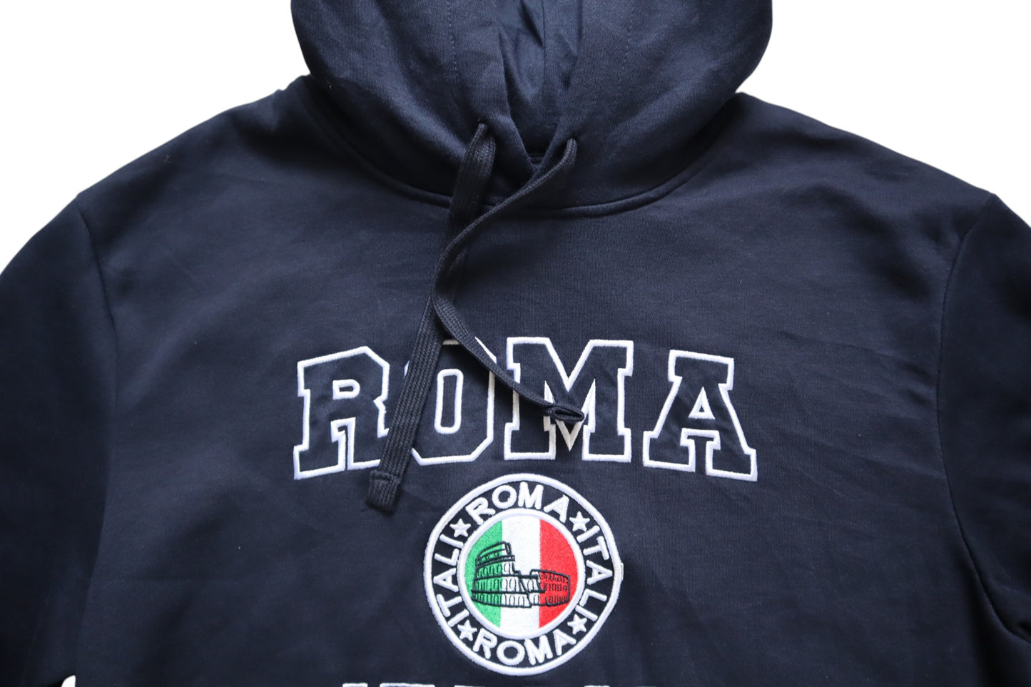 Tmavě modrá mikina s kapucí