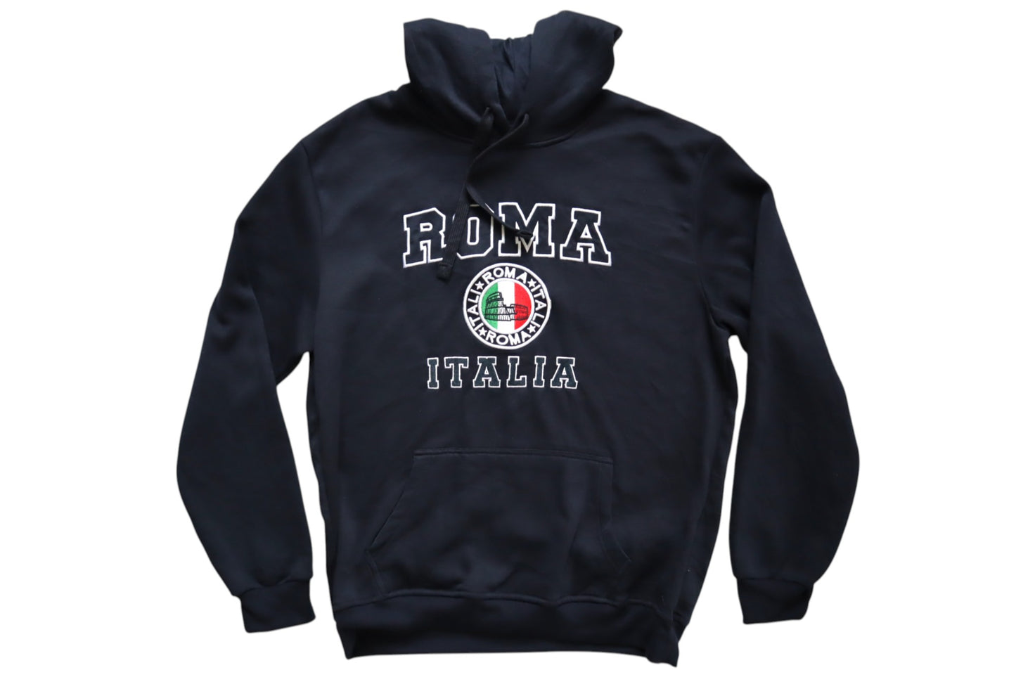 Tmavě modrá mikina s kapucí