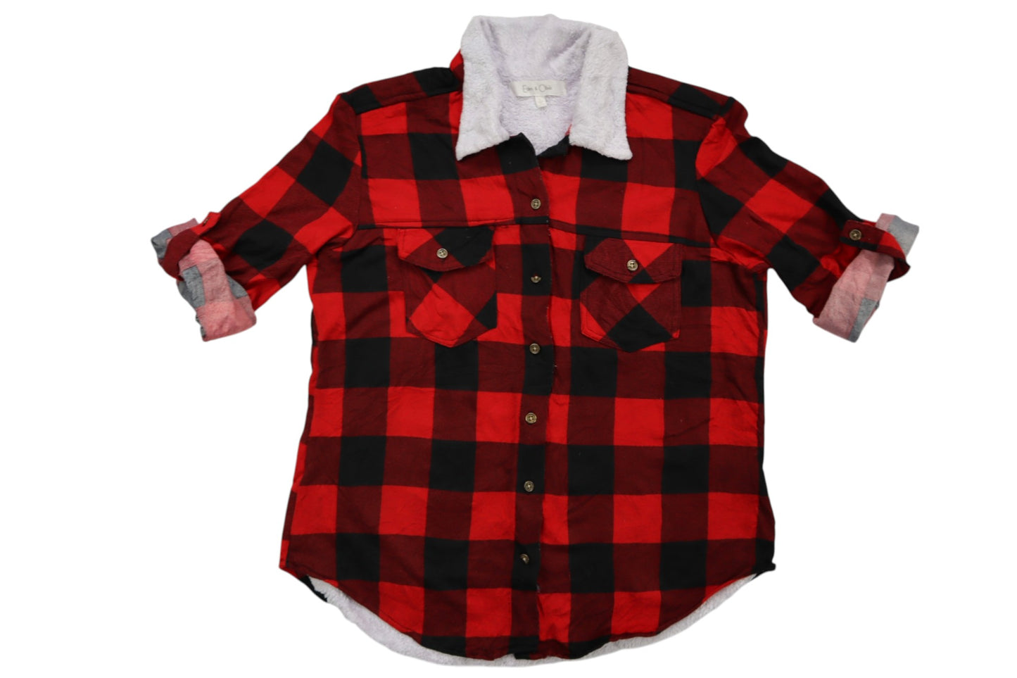 Červená kostkovaná košile