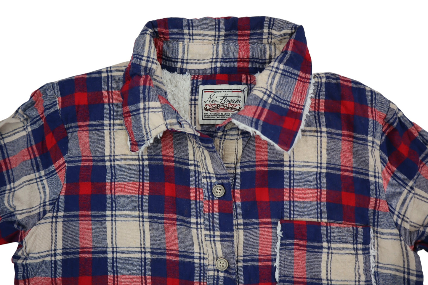 Červeno-modrá košile